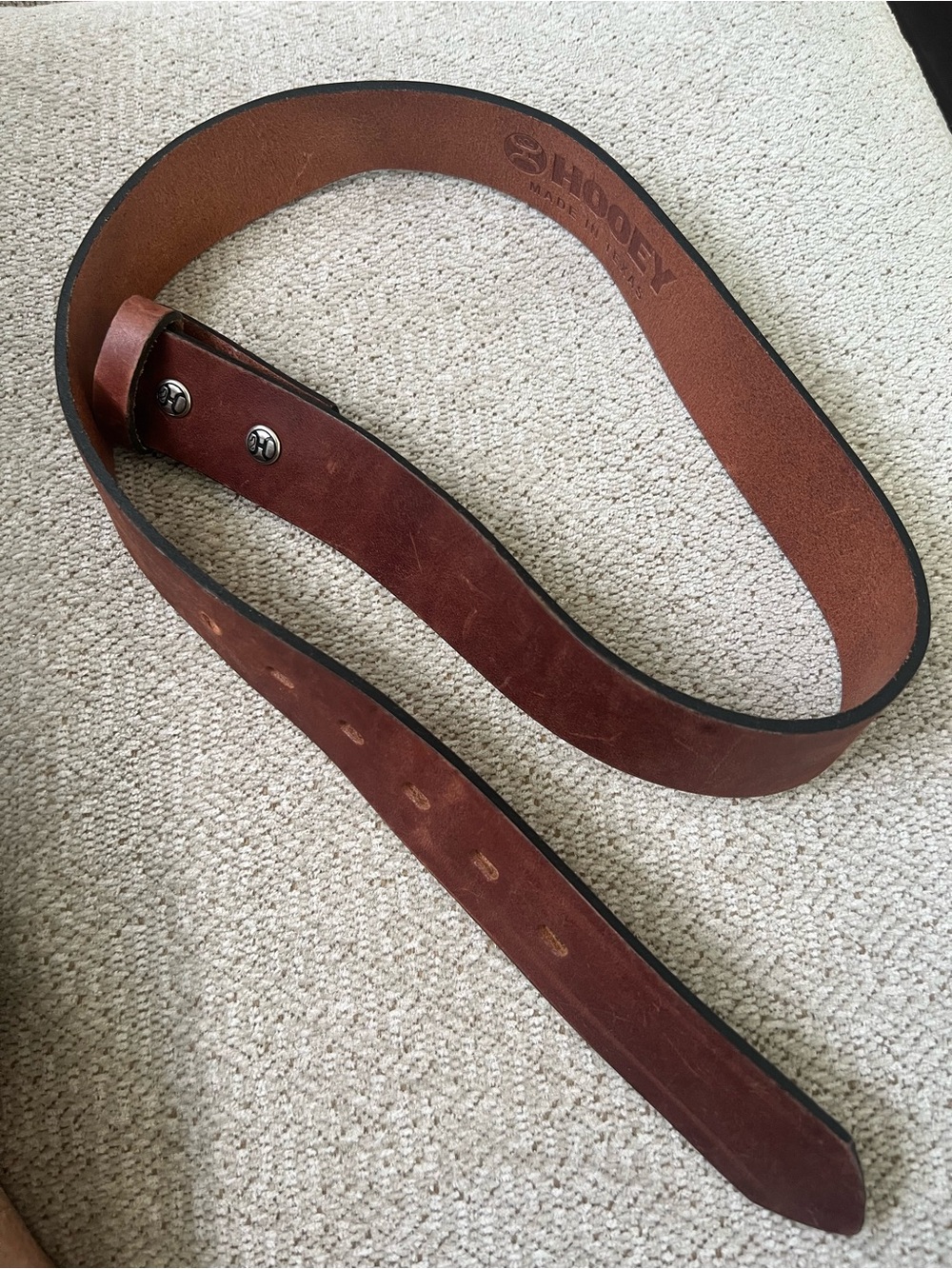 Hooey Texas Mens  Brown Belt  Leather Western Cowboy Rodeo Belt Thick Style